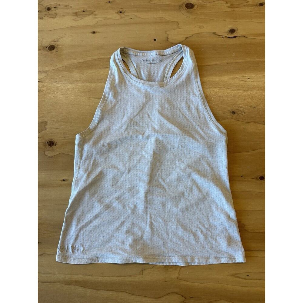 Outdoor Voices Mesh Racerback Tank Top Womens Medium Activewear Running Gym Tan